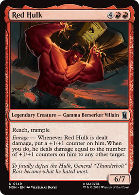 RED HULK x4 mtg NM-M Marvel Super Heroes 4 Unc