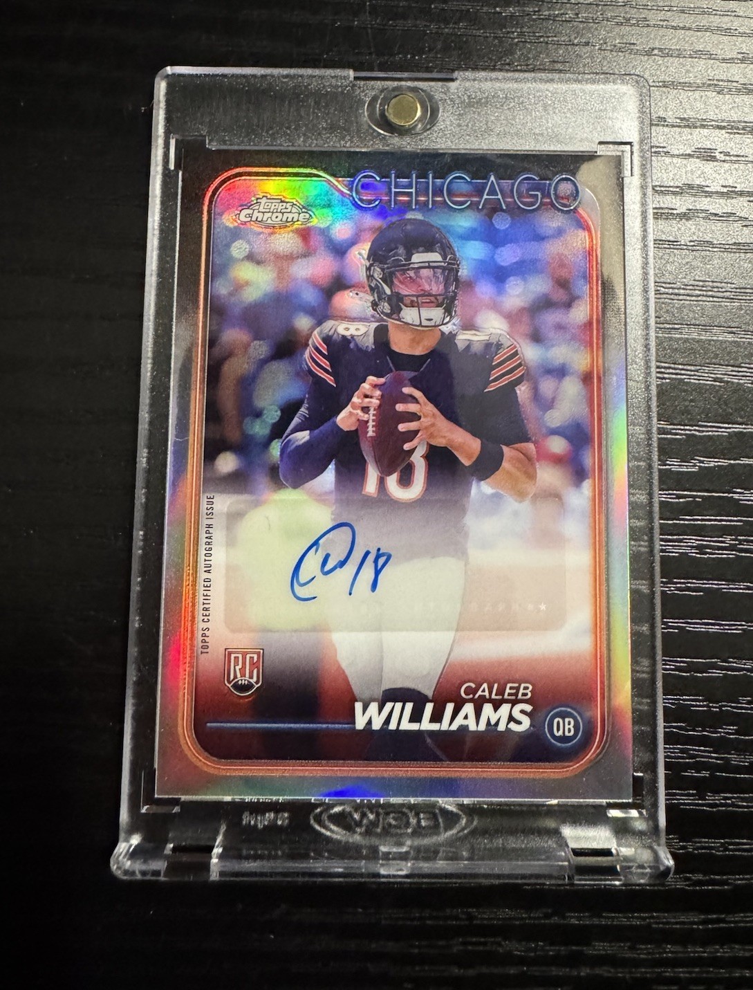 2024 Topps Chrome Caleb Williams RC Rookie Auto Refractor Bears RA-CWI