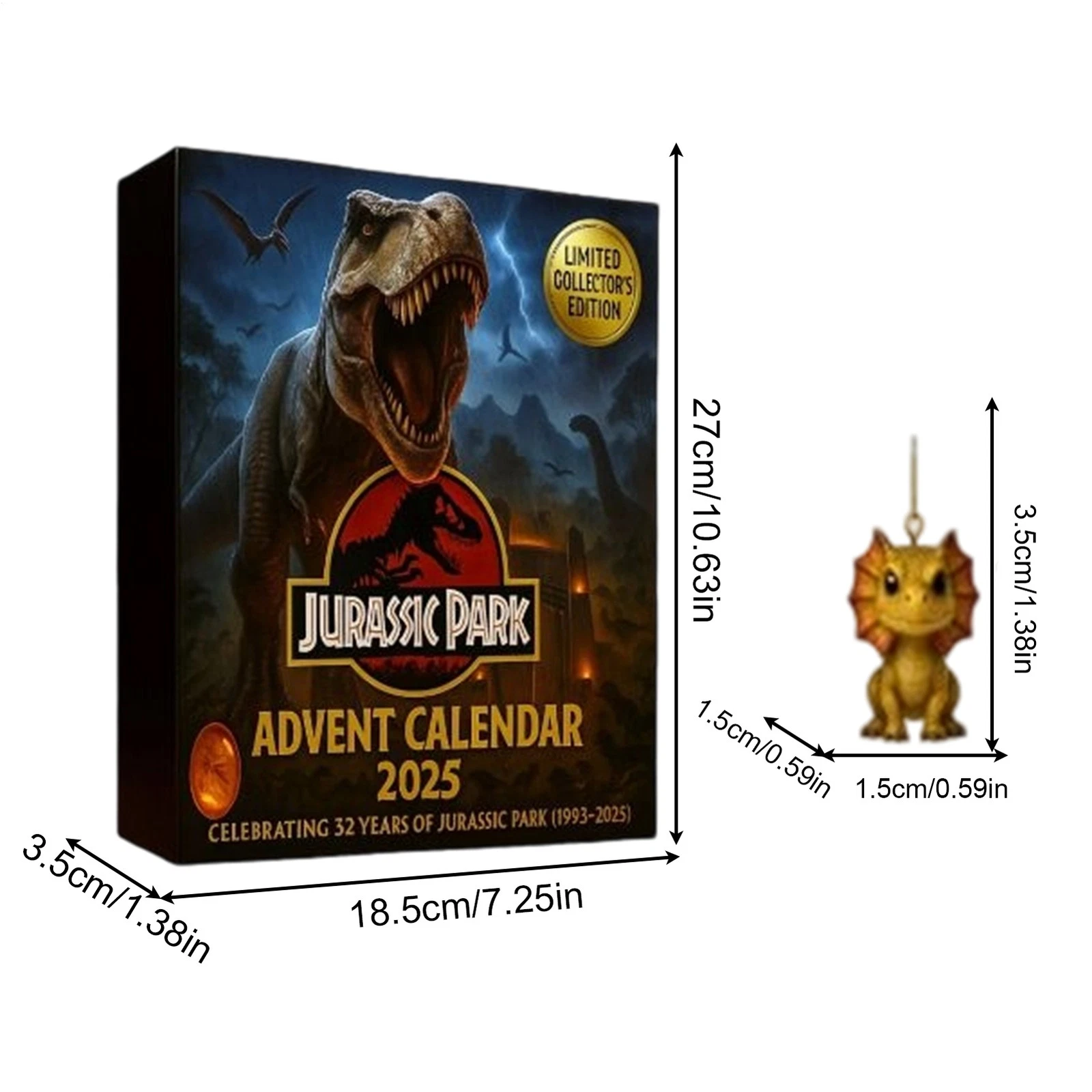 Jurassic Park 32nd Anniversary Dinosaur Advent Calendar 2025 2D Acrylic