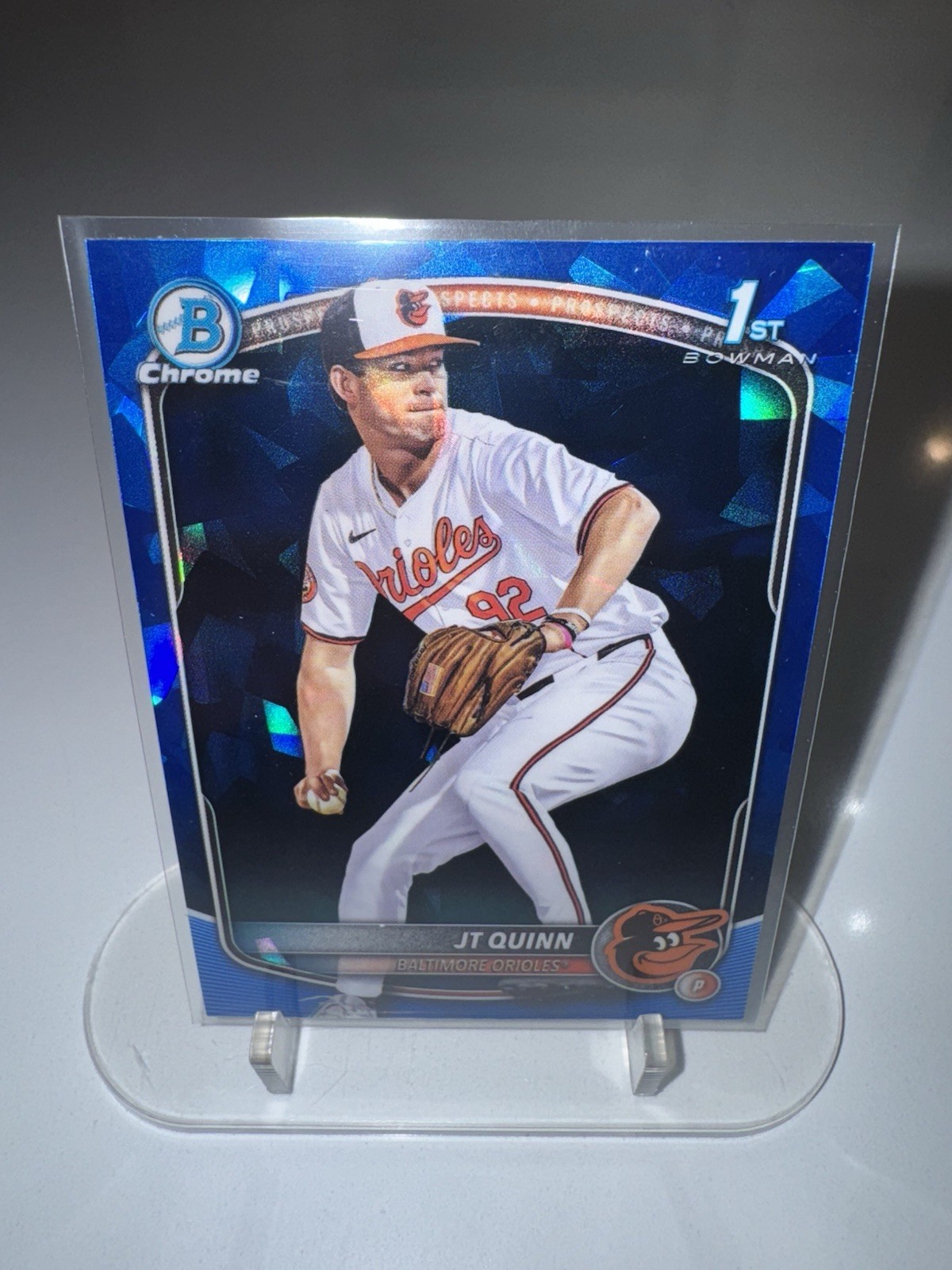 ⚾️JT QUINN⚾️ 1ST SAPPHIRE 2025 BOWMAN DRAFT CHROME #BDC-85