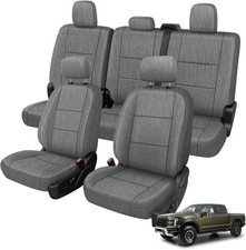 Front Rear Seat Cover for 2015 2025 Ford F-150 / 2017 2025 F-Series Crew Cab