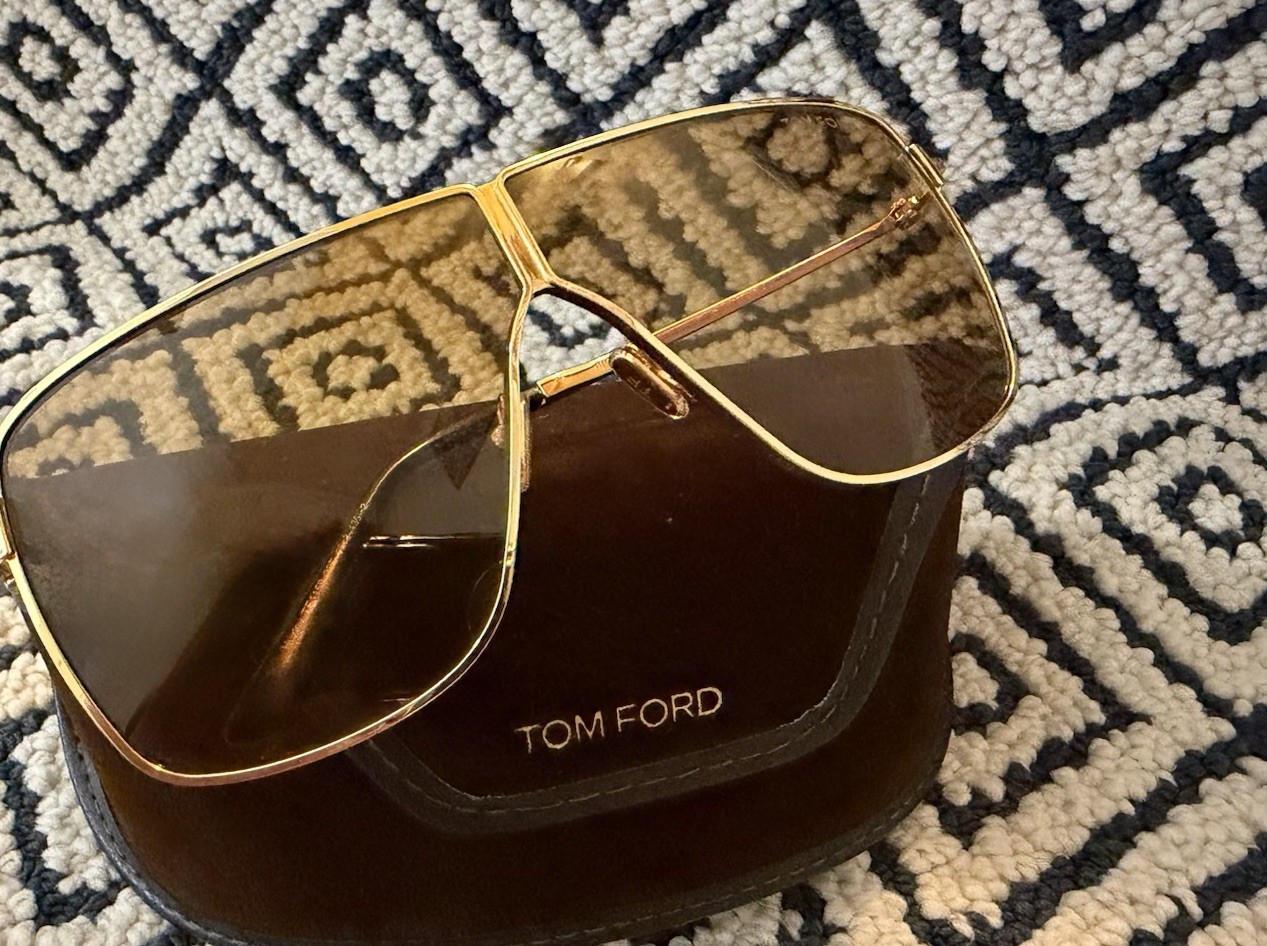 Authentic Tom Ford Luxury Oversized Sunglasses Gold Tone - Unisex