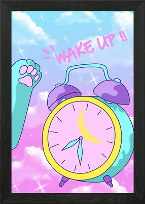 waku up freen ästhetisch gerahmtes Wandbild Poster Leinwanddruck Bild