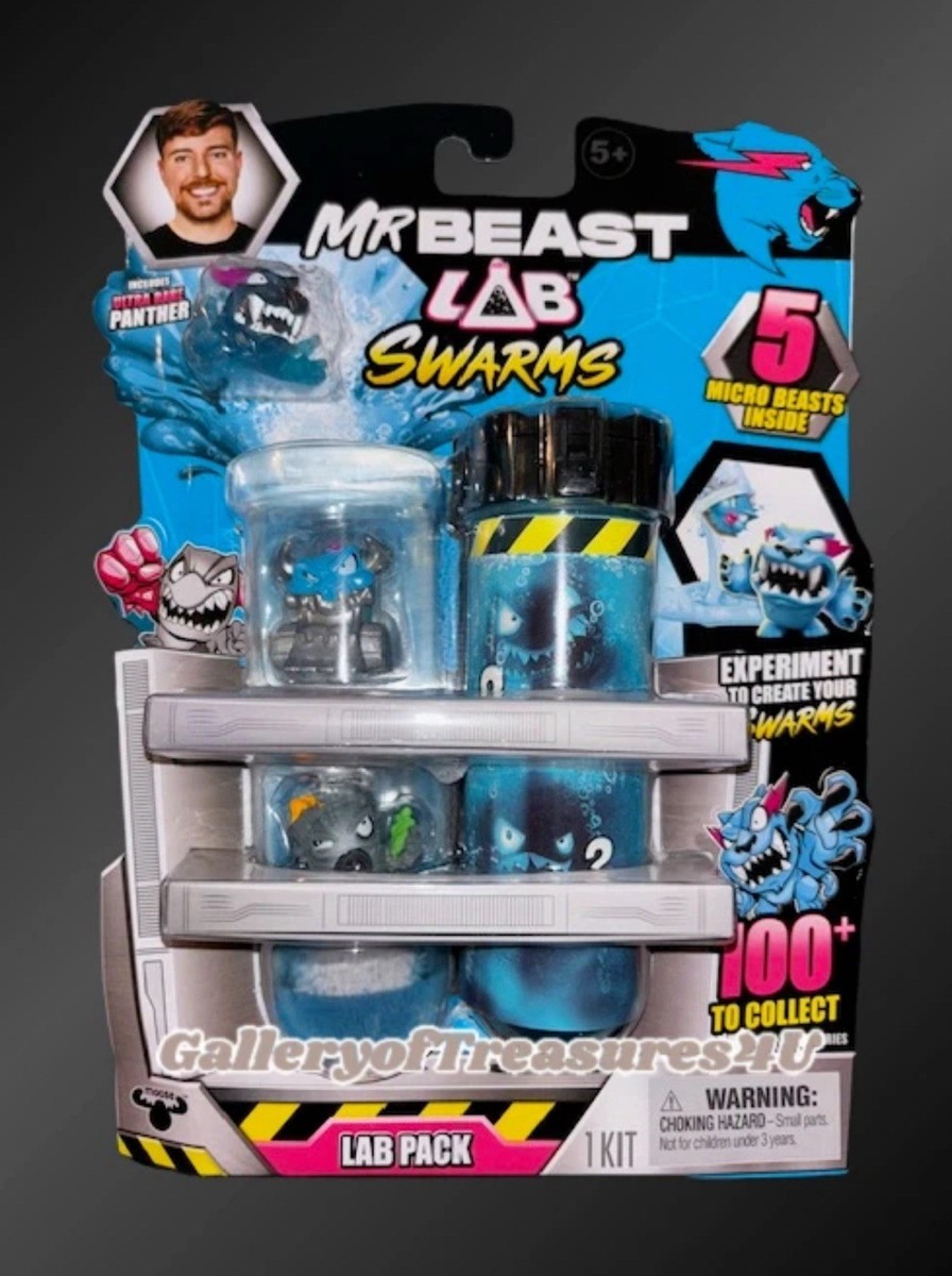 Mr Beast Lab Swarms 5 Pack Lab Micro Beasts Black Blue Panther Mix