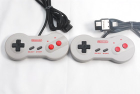 Nintendo New Famicom Console HVC-101 w/ 2 Controlles Working SET Japan