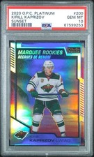 PSA 10 Kirill Kaprizov | SUNSET #200 | O Pee Chee Platinum 2020