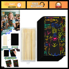 Rainbow Scratch Paper Art Set - 160 Pcs Scratch Art for Kids, Crafts  Party Fun