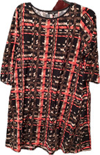 EUC Tiana B womens knit Dress Size 18W - 3/4 Sleeves Poly Spandex A Line