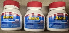 3 BOTTLES Aleve Arthritis Cap Pain Reliever 24 Caplets EACH Exp 4/26