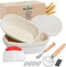 Banneton Bread Proofing Basket, Sourdough Bread Baking Supplies, Oval Rattan Ris