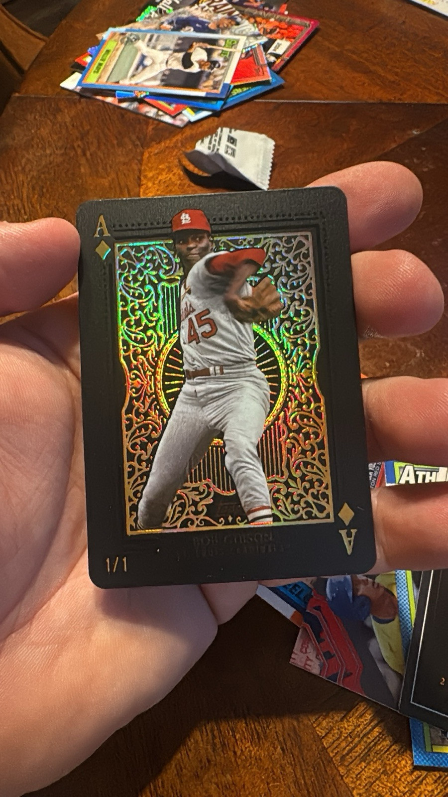 2025 Topps Series 1 Bob Gibson 1/1 All Aces gold Case Hit SSP. Super Rare