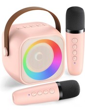 Karaoke Machine for Kids Adults, Mini Portable Bluetooth Karaoke Speaker with 2