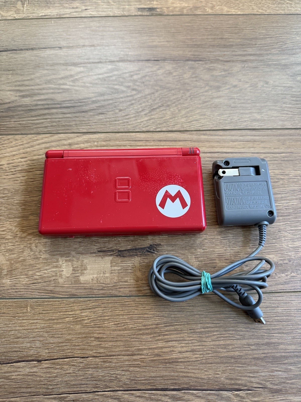 Nintendo DS Lite Mario Edition Red Handheld Console with Charger Tested Working
