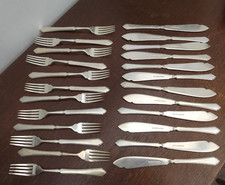 MAPPIN & WEBB Silver Plate A - PEMBURY Pattern - Fish set for 12 Persons