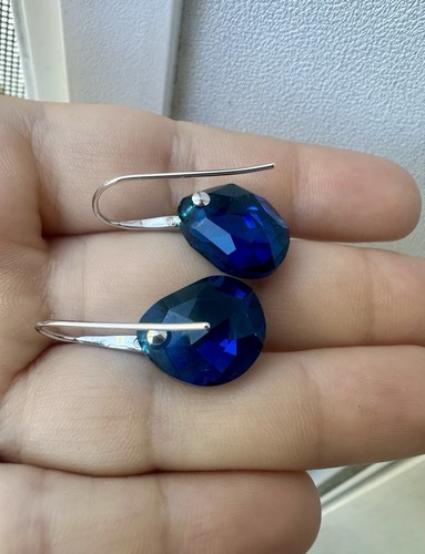 NEU Swarovski Galet Capri blaue Ohrringe Saphir Rarität neu im Karton nicht mehr im Handel erhältlich - Bild 3 von 9