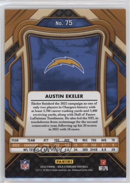 2023 Panini Gold Standard /99 Austin Ekeler #75 - Image 2 of 2