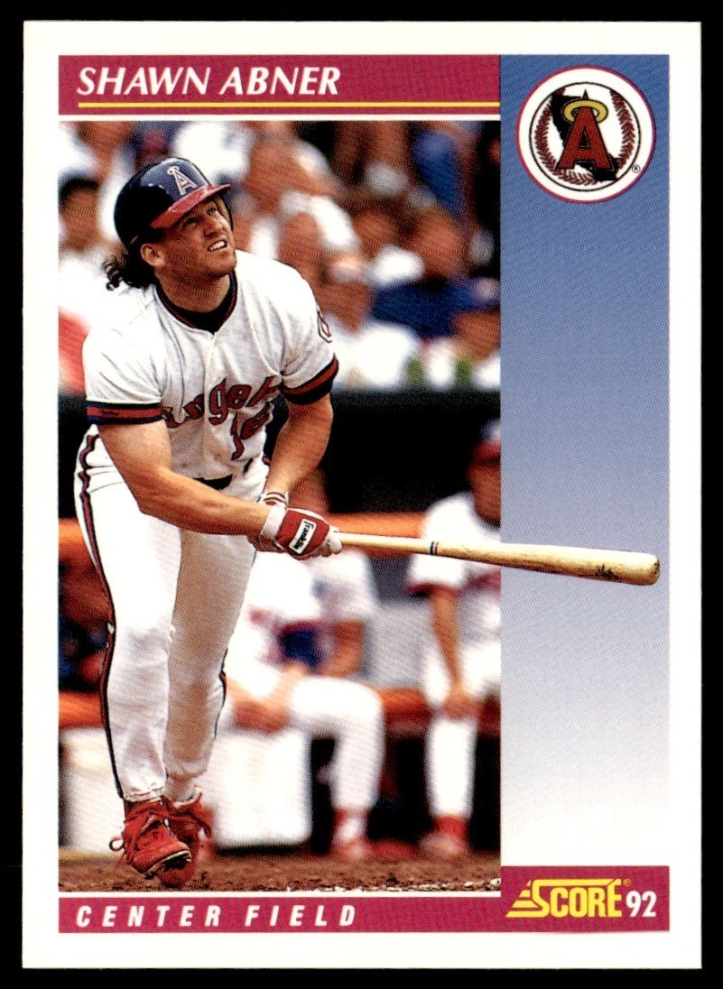 1992 Score Shawn Abner California Angels #616