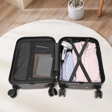 20" Travel Luggage Suitcase With 4 Universal Wheels & Usb Port Business Suitcase