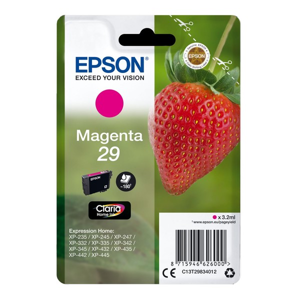 "Epson C13T29834012 Singlepack 29 Claria Home Ink Serie \"Erdbeere\" Magenta"-image