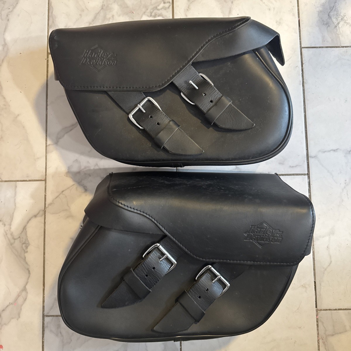 Vintage OEM Harley Davidson Leather Saddlebags, 712201 LH left