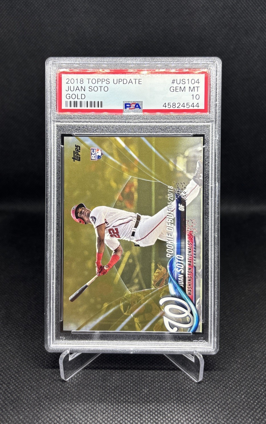 2018 Topps Update Juan Soto /2018 #US104 Gold PSA 10 Nationals Rookie