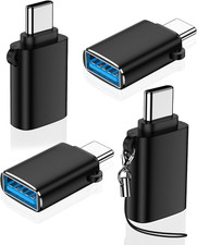 USBC to USB Adapter 4 Pack, USB C Male to USB 3.0 Female OTG Adapter for Iphone
