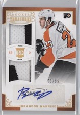 2012 Rookie Anthology Treasures 73/99 Brandon Manning #138 RPA Patch Auto RC t3w