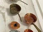 Cook Pot and pan miniature pots pans  1/4" scale 1:48 cookware copper color — photo 5
