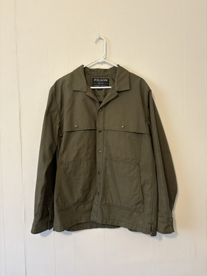 Filson Dry Tin Jac Shirt  Otter Green CC Jacket Size M
