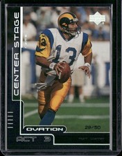 2000 Upper Deck Ovation #CS3 Kurt Warner Center Stage Act 3 #/50