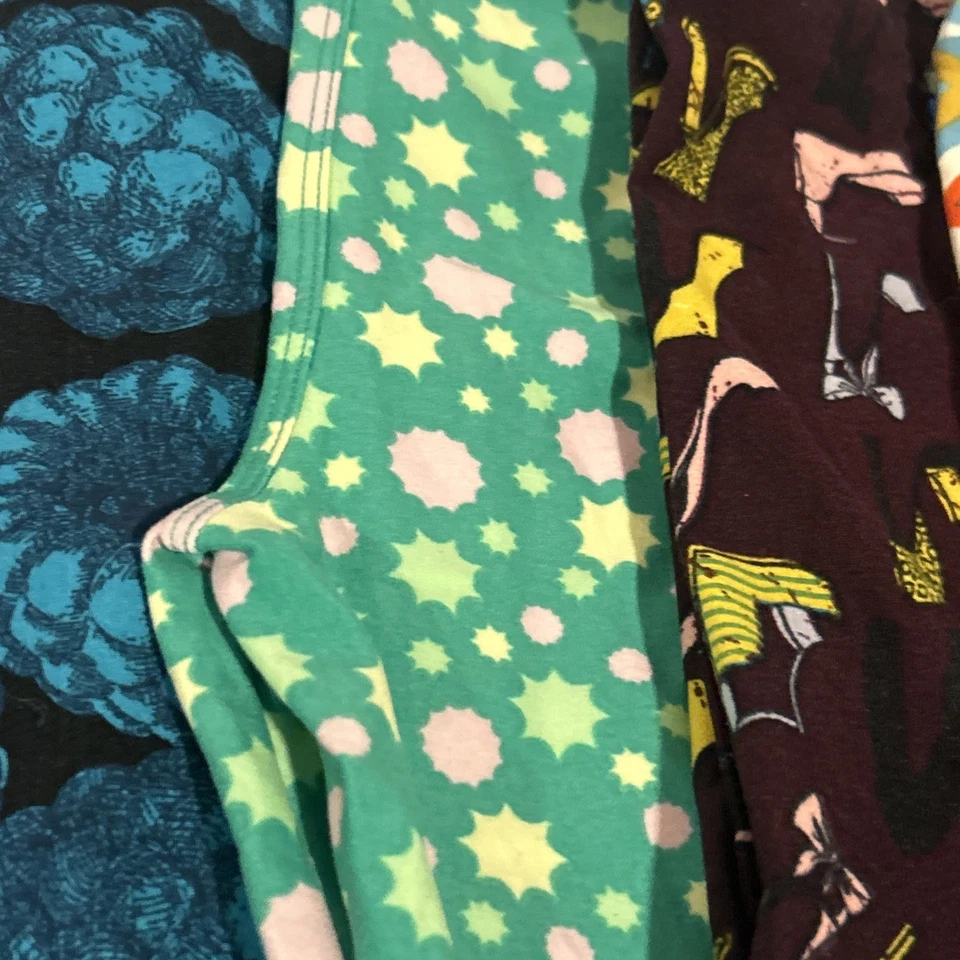 Lote De 5 Leggings Nuevos Sin Etiquetas LuLaRoe Niños Talla S/M- DIVERTIDOS Estampados Coloridos, Tacones, Bayas Foto 3 de 4