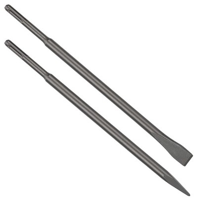 Phyxlyn 24Inch SDS Plus Set, 3/4 Inch Flat Chisel and Point Chisel, Ideal for...