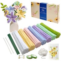 Pfeifenreiniger Blumen Set 350 StüCk Mit Chenille Wolle Und Blumendraht FüR Diy