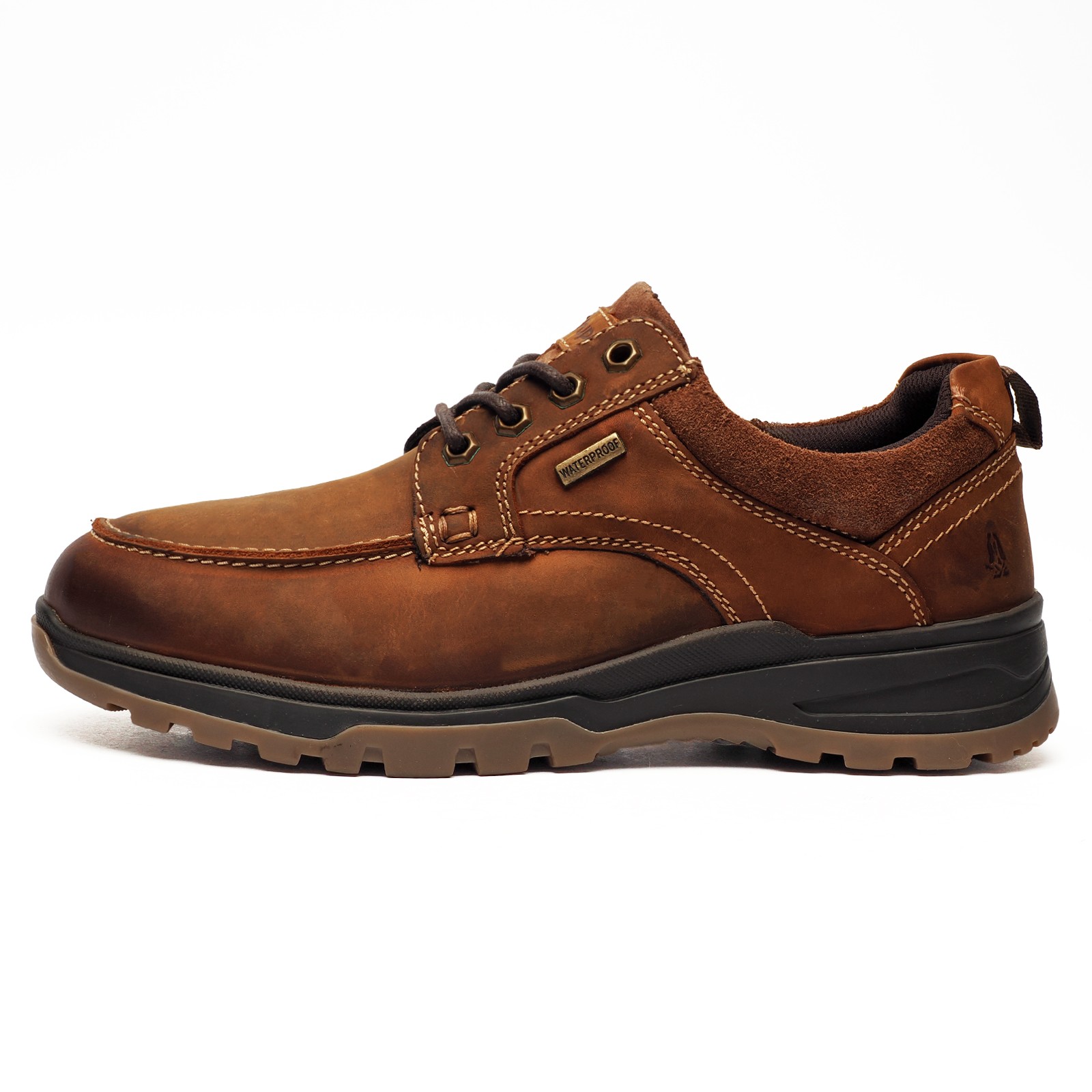 Hush Puppies Percy Mens Waterproof Leather Comfort Memory Foam Casual Work Shoes