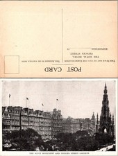 Scott Monument Princes Street Gardens Edinburgh Vintage Postcard Unused B W