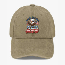 Little Patriot 250 Years Strong Hat USA July 4 Patriotic Eagle Baseball Cap