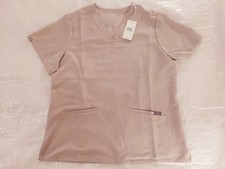 FIGS Casma Scrub Top XL Tan Women's 3-Pocket V-Neck NWT Technical Collection