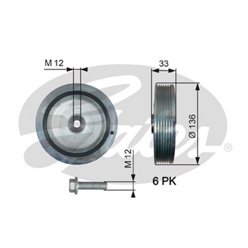 GATES-OE TVD1008A Belt Pulley, crankshaft for OPEL,RENAULT,VAUXHALL - Image 2