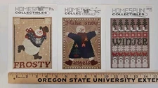 LOT OF 3 Homespun Collectibles SNOWMAN Counted Cross Stitch Patterns CCS
