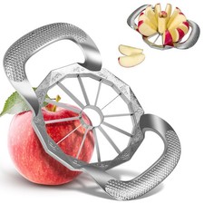Apple Slicer, All-metal Construction Apple Slicer and Corer with 12 Stainless...