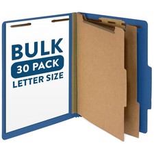 30 Letter Size Dark Blue Classification Folde...