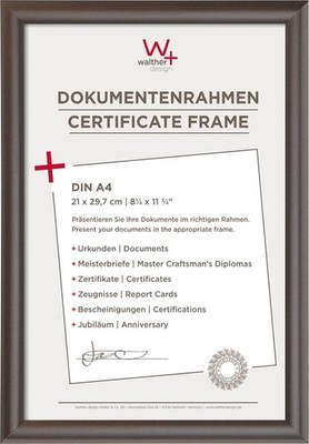 Urkunden-Bilderrahmen Trendstyle A4 stahl