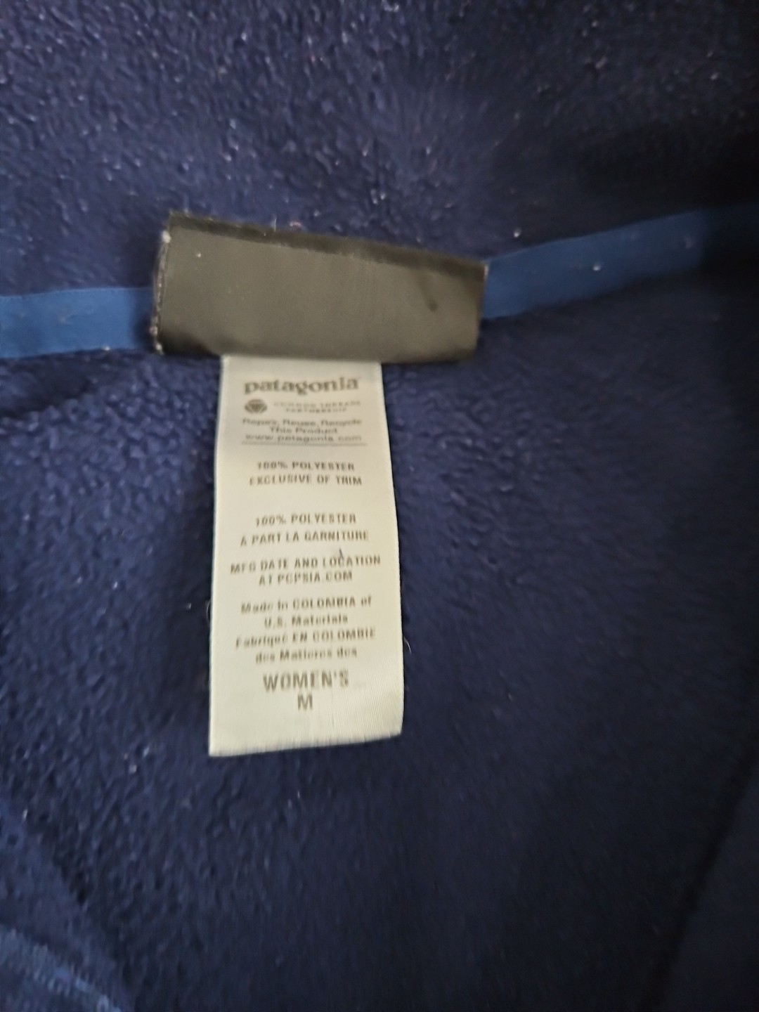 Patagonia Blue Full Zip Stand-Up Collar Mid-Length women’s Medium Casual Jacket  thumbnail 2