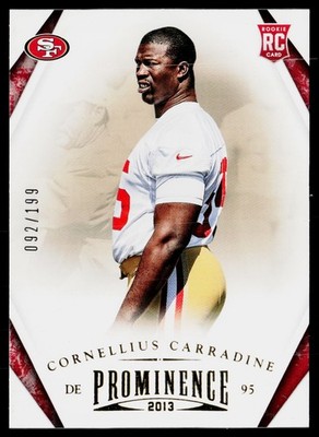 2013 Panini Prominence #104 Cornellius Carradine Gold #/199