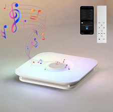 12" Bathroom Exhaust Fan Bluetooth Speaker 3-Color LED Light Remote 110 CFM