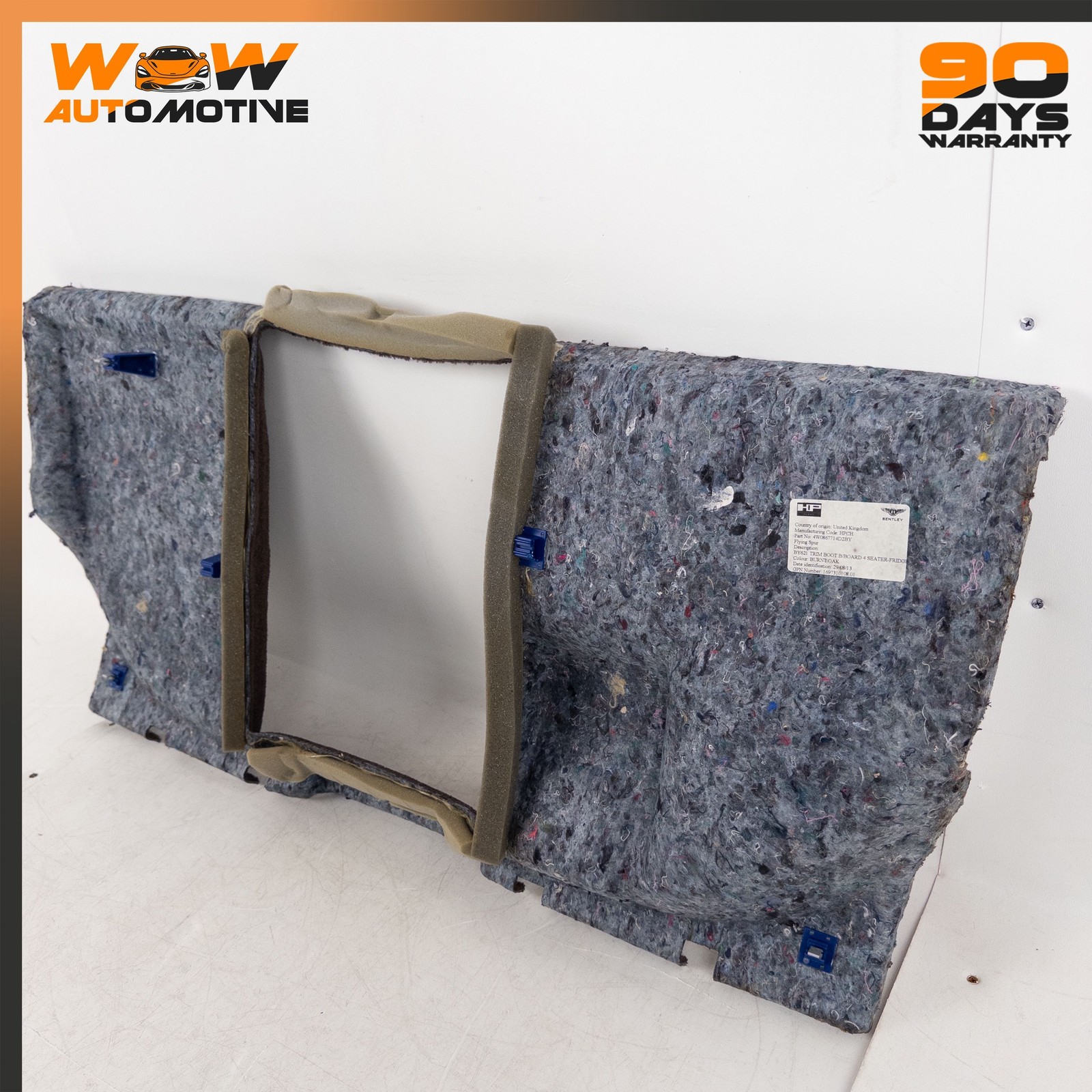 14-19 BENTLEY FLYING SPUR REAR TRUNK LINER COVER CARPET BULKHEAD TRIM OEM
