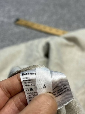 オーダー Reformation Vesta Chino Pants Womens 4 Gray Linen High Rise