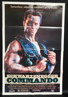 Commando 1985 Poster 1 One Sheet 27x41 Original Folded NSS 850089 Schwarzenegger