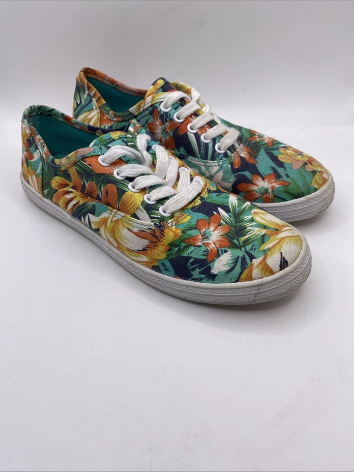 Mossimo Zapatos Mujer Talla 6 Parte Superior Baja Con Cordones Tenis Tenis Tenis Hawaiano (JT-292) Foto 3 de 4