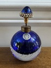 VINTAGE I RICE CO COBALT BLUE ART GLASS PERFUME BOTTLE PAPERWEIGHT  5" — photo 8